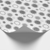 Corona-Virus-Muster COVID-19 Silver Gray Geschenkpapier (Ecke)