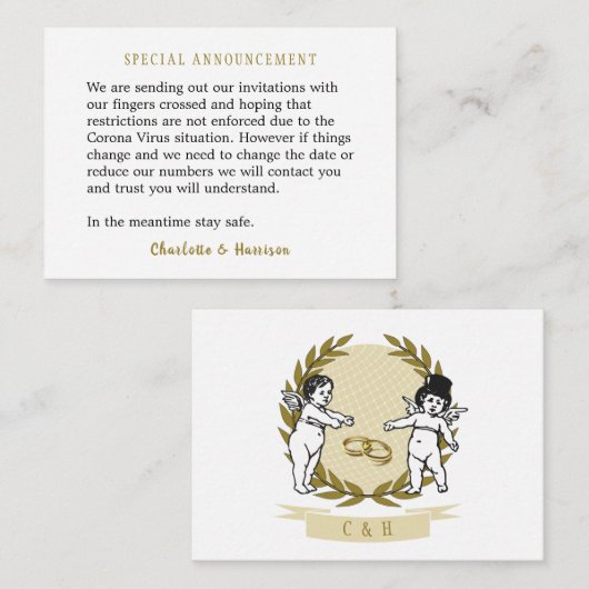 Corona-Virus-Nachrichteneingabe mit Einladungen (Vorne/Hinten)