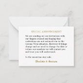 Corona-Virus-Nachrichteneingabe mit Einladungen (Vorderseite)