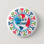 Corona Virus Pandemic World Button (Vorderseite)