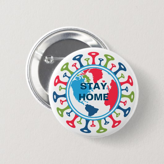 Corona Virus Pandemic World Button (Vorne & Hinten)