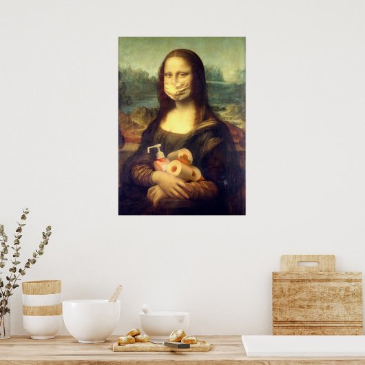 Corona-Virus-Portrait Poster (Küche)