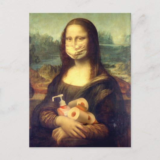 Corona-Virus-Portrait Postkarte (Vorderseite)