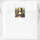 Corona-Virus-Portrait Quadratischer Aufkleber (Tasche)