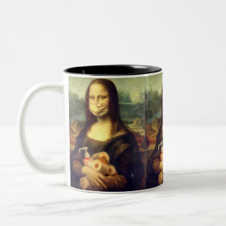 Corona-Virus-Portrait Zweifarbige Tasse