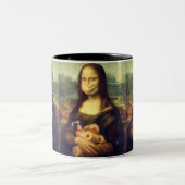 Corona-Virus-Portrait Zweifarbige Tasse (Mittel)