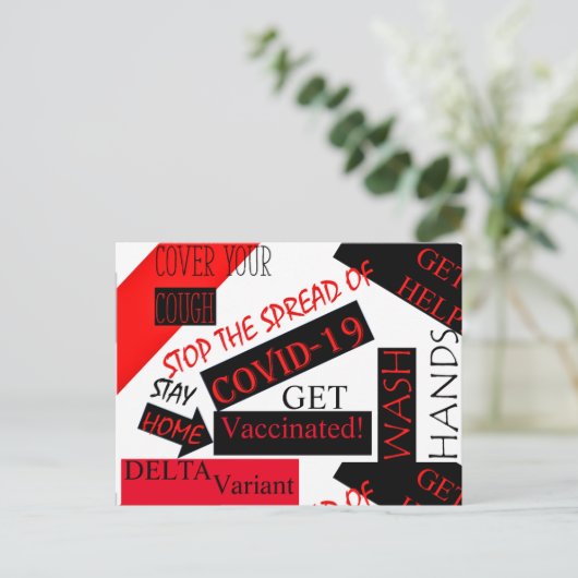 CORONA VIRUS POSTKARTE (Stehend Vorderseite)