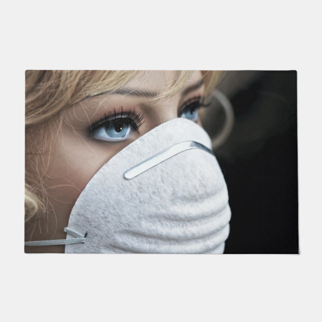 Corona Virus Protective Mask Floor Mat Fußmatte (Vorderseite)