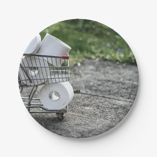 Corona-Virus-Schutzmaske Pappteller (Vorderseite)