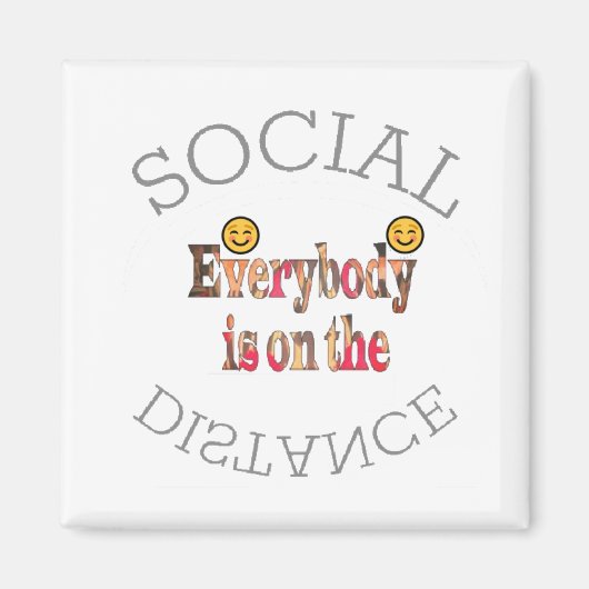 Corona Virus Soziale Distanz Überleben COVID-19 Magnet (Vorne)