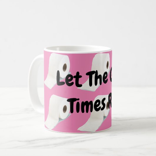 Corona Virus Toilette Roll Pink Kaffeetasse (Vorderseite Links)