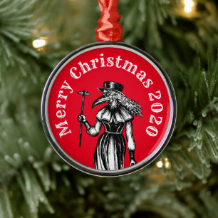 Corona Weihnachtspest Doktor Ornament Aus Metall