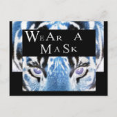 CORONA WIRUS TRAGEN EINE MASKE POSTKARTE (Vorderseite)