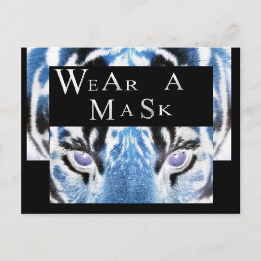 CORONA WIRUS TRAGEN EINE MASKE POSTKARTE (Vorderseite)