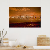 Coronado Bay Bridge bei Nachtplakat Poster (Küche)