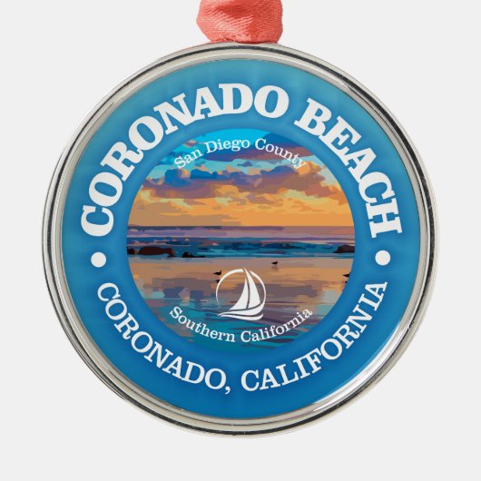 Coronado Beach (C) Ornament Aus Metall (Vorne)