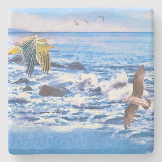 Coronado Beach California Steinuntersetzer (Vorderseite)