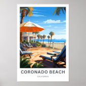 Coronado Beach California Travel Print Poster (Vorne)