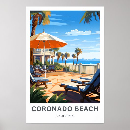Coronado Beach California Travel Print Poster (Vorne)