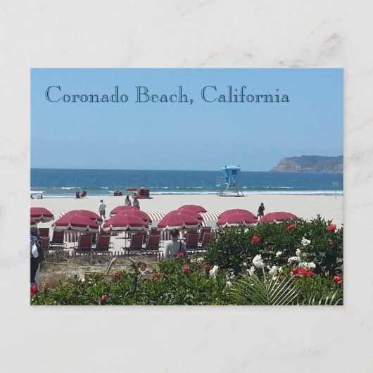 Coronado Beach im Hotel Del Coronado Postkarte (Vorderseite)