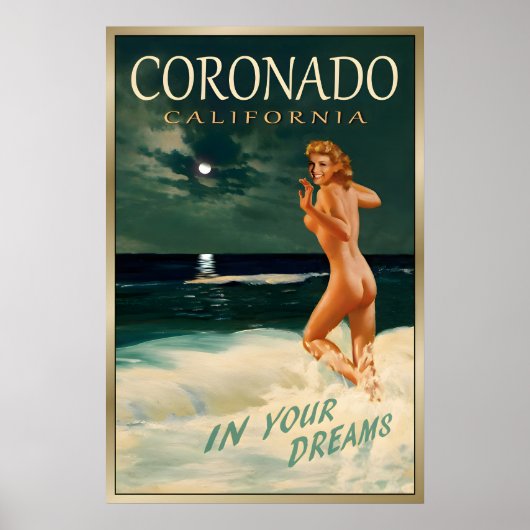 CORONADO BEACH Kalifornien Original Marilyn Monroe Poster (Vorne)