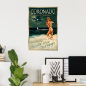 CORONADO BEACH Kalifornien Original Marilyn Monroe Poster (Heimbüro)
