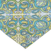 Coronado-Blau-Gelb Moderne Geometrie Kurzer Tischläufer (Ecke)