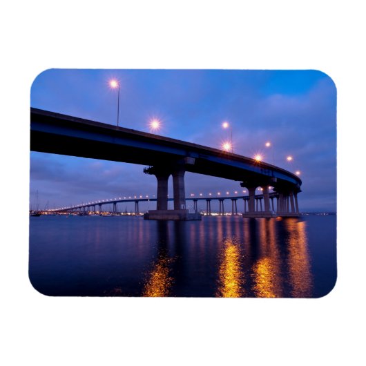 Coronado Bridge in Dusk Magnet (Horizontal)