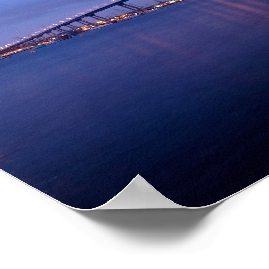 Coronado Bridge in Dusk Poster (Ecke)