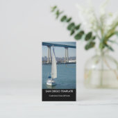 Coronado Bridge Sailing San Diego Visitenkarte (Stehend Vorderseite)