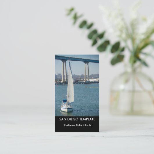 Coronado Bridge Sailing San Diego Visitenkarte (Stehend Vorderseite)