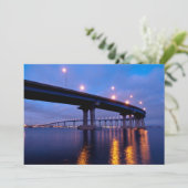 Coronado-Brücke bei Dusk Dankeskarte (Stehend Vorderseite)