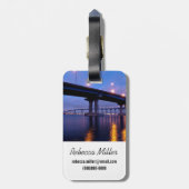 Coronado-Brücke bei Dusk Gepäckanhänger (Rückseite vertikal)