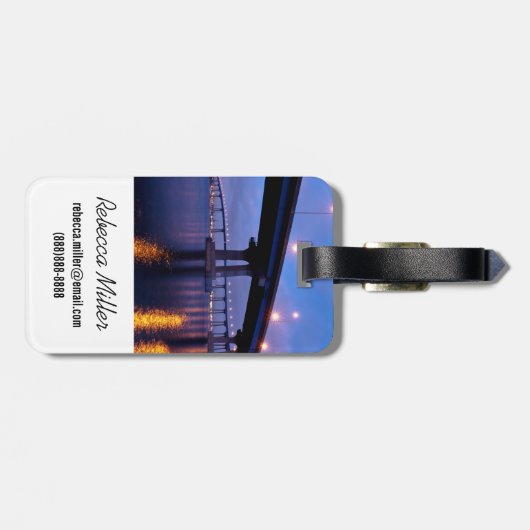 Coronado-Brücke bei Dusk Gepäckanhänger (Rückseite horizontal)