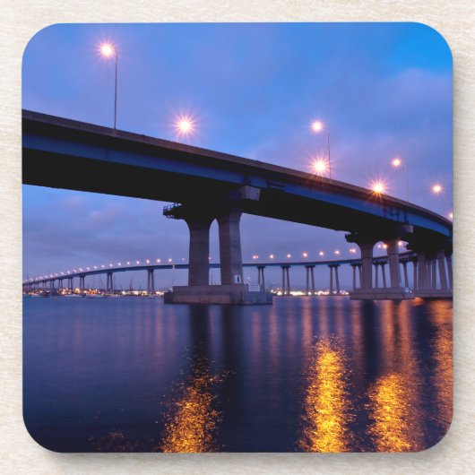 Coronado-Brücke bei Dusk Getränkeuntersetzer (Vorderseite)