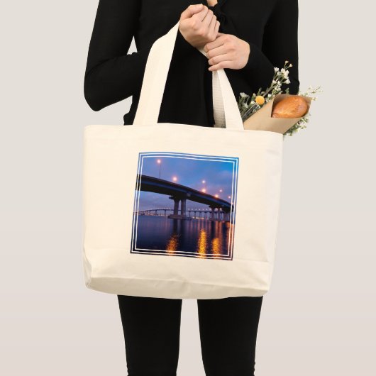Coronado-Brücke bei Dusk Jumbo Stoffbeutel (Vorderseite (Produkt))
