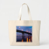 Coronado-Brücke bei Dusk Jumbo Stoffbeutel (Vorne)