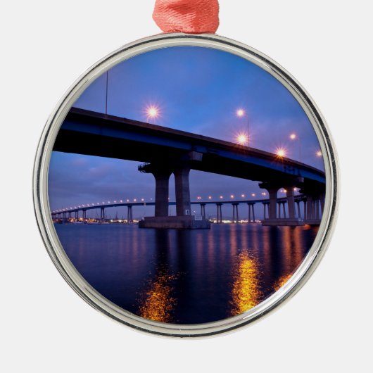 Coronado-Brücke bei Dusk Ornament Aus Metall (Vorne)