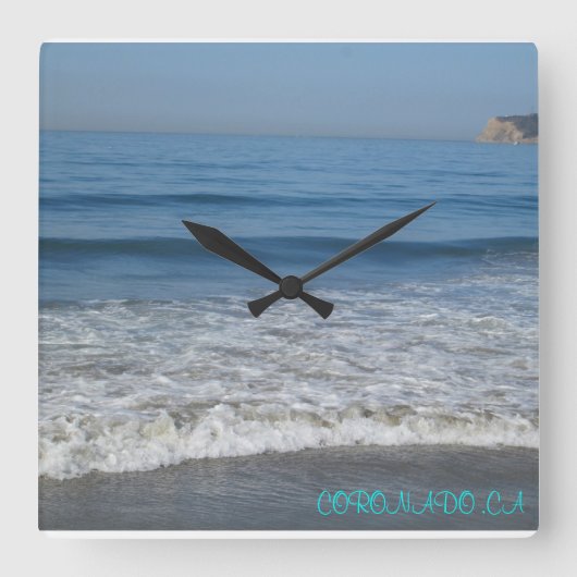 CORONADO, CA SQUARE CLOCK QUADRATISCHE WANDUHR (Vorderseite)
