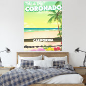Coronado California Beach Travel Poster Leinwanddruck (Insitu (Schlafzimmer))