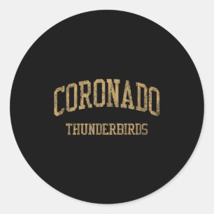 Coronado High School Hs El Paso Tx Vintage Srts Runder Aufkleber