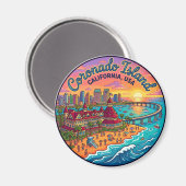 Coronado-Insel USA Magnet (Vorderseite/Rückseite)