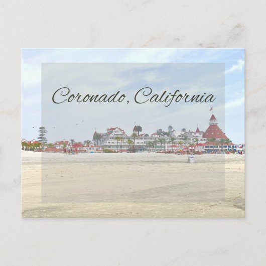 Coronado, kalifornische Postkarte (Vorderseite)