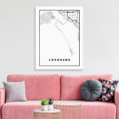 Coronado Map Leinwanddruck (Insitu (Wohnzimmer))