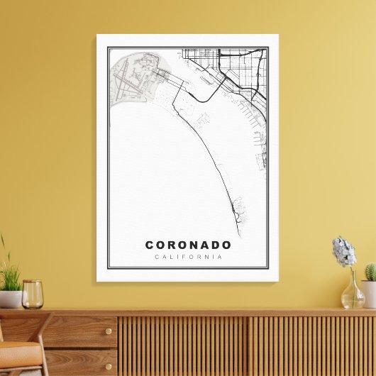 Coronado Map Leinwanddruck (Insitu (Wohnzimmer))
