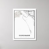 Coronado Map Leinwanddruck (Vorderseite)