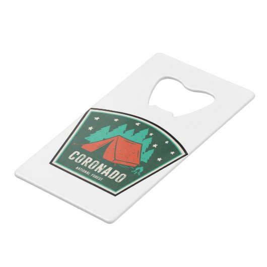 Coronado National Forest Camping Geldbeutel Flaschenöffner (Vorderseite Schrägansicht)
