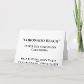 CORONADO STRAND KARTE (Rückseite)