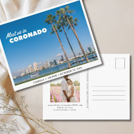 Coronado Wedding Downtown Save the Date Postcard Postkarte