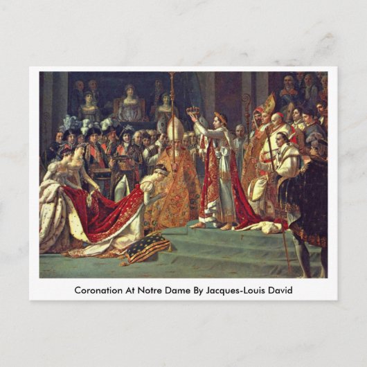 Coronation at Notre Dame von Jacques-Louis David Postkarte (Vorderseite)